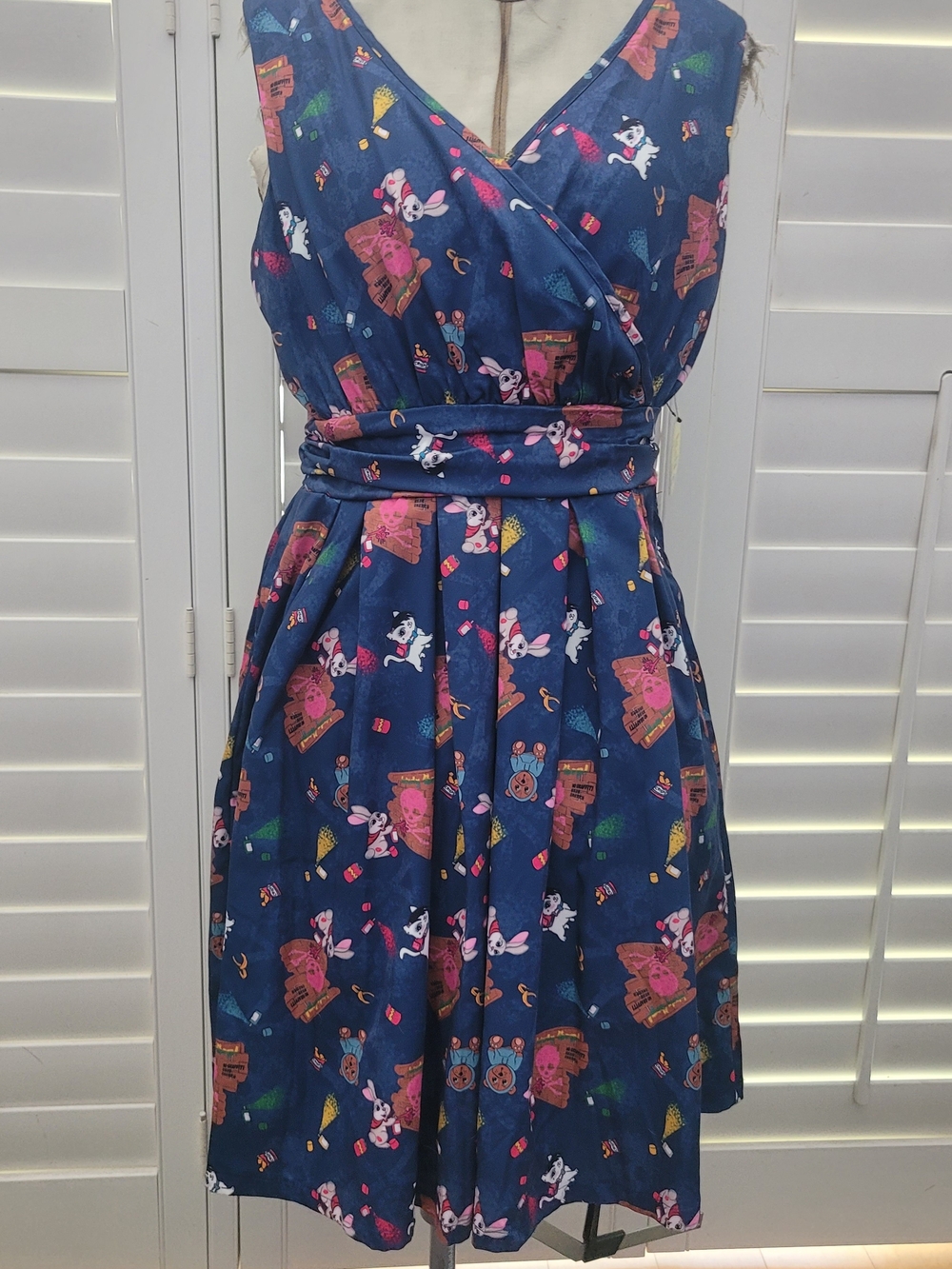 Lindy Bop Sofia Graffiti Animals Swing Dress US 8 NWT Retro Pinup